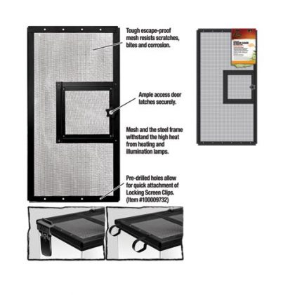 Fresh Air Screen Cover with Hinged Door - 24" x 12"