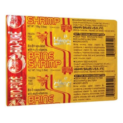 Frozen Brine Shrimp - Cubes - 3.5 oz