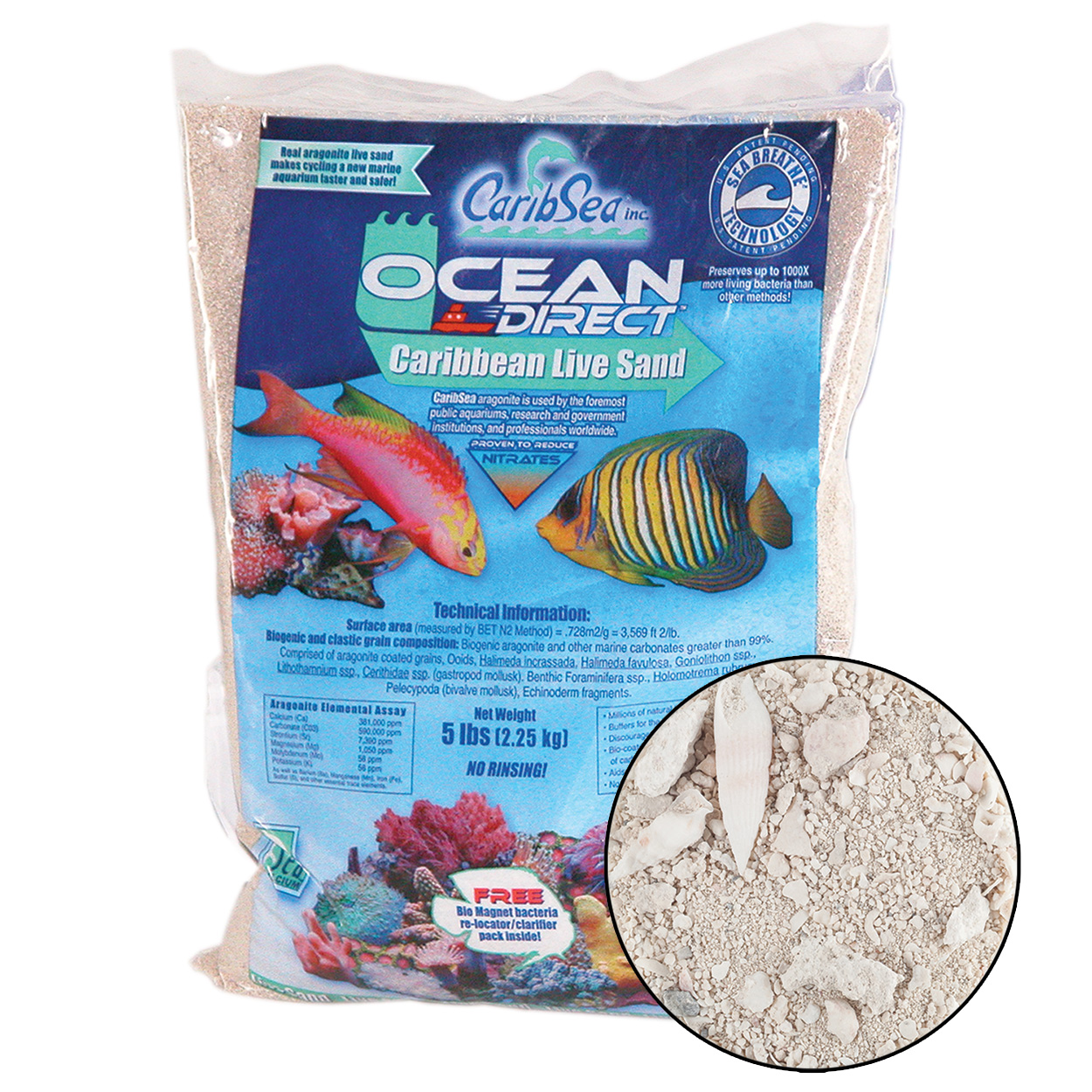 Ocean Direct Caribbean Live Sand - 5 lb